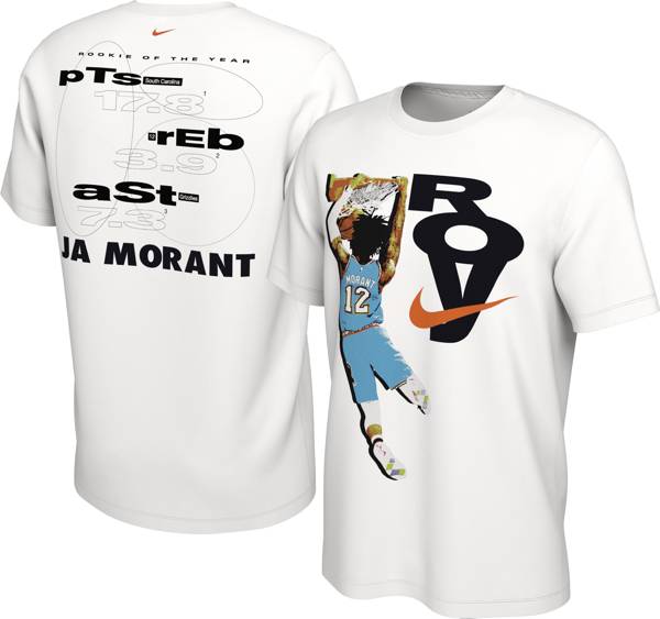 Nike Men's Memphis Grizzlies Ja Morant Rookie of the Year White T-Shirt