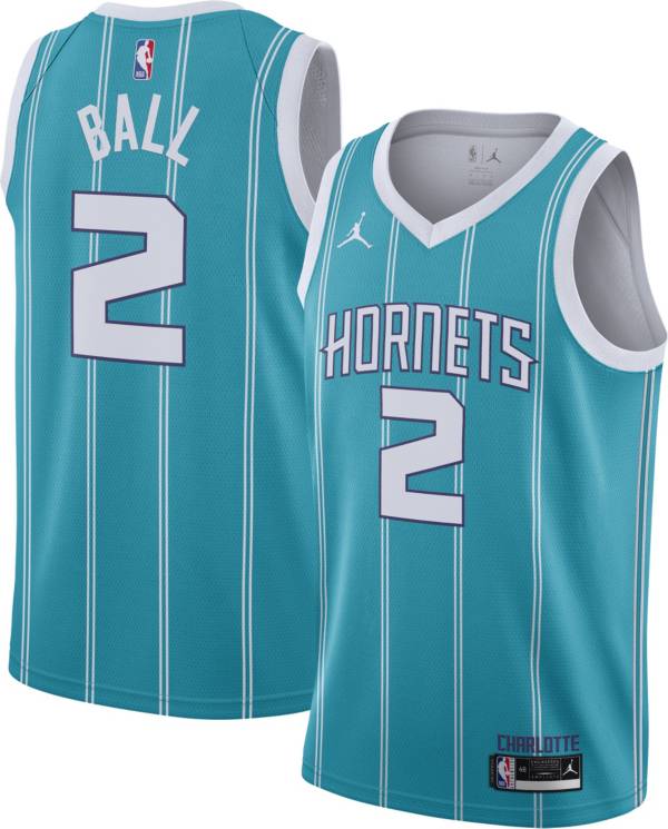 Jordan Men's Charlotte Hornets LaMelo Ball #2 Teal Dri-FIT Swingman Jersey product image