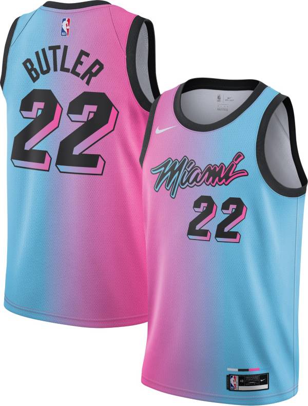 Nike Men's 2020-21 City Edition Miami Heat Jimmy Butler #22 Dri-FIT Swingman Jersey