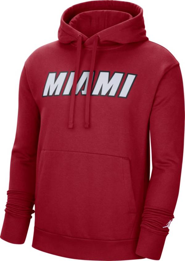 Jordan Men's Miami Heat Red Statement Pullover Hoodie