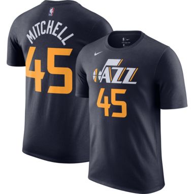 sorry, Nike Men's Utah Jazz Donovan Mitchell #45 Navy Cotton T-Shirt is currently out of stock