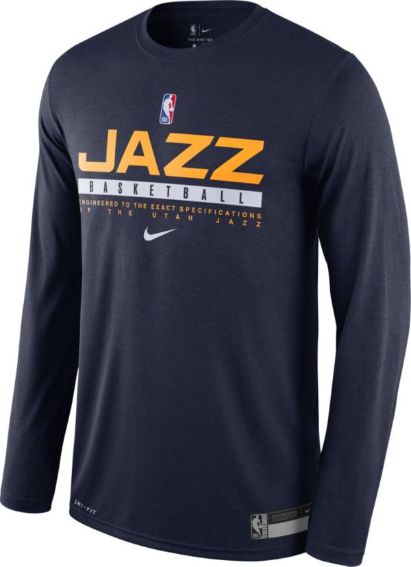 Nike Men's Utah Jazz Dri-FIT Practice Long Sleeve Shirt