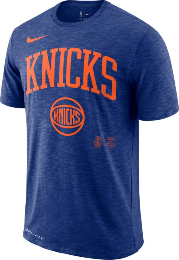 Nike Men's New York Knicks Dri-FIT Arch Wordmark Slub T ...