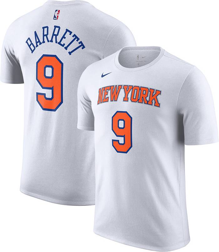 RJ Barrett New York Knicks Nike Women's Name & Number Performance T-Shirt – Blue