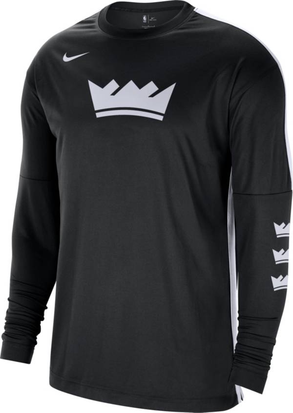 Nike Men's Sacramento Kings Black Tonal Dri-FIT Long Sleeve Shooting Shirt