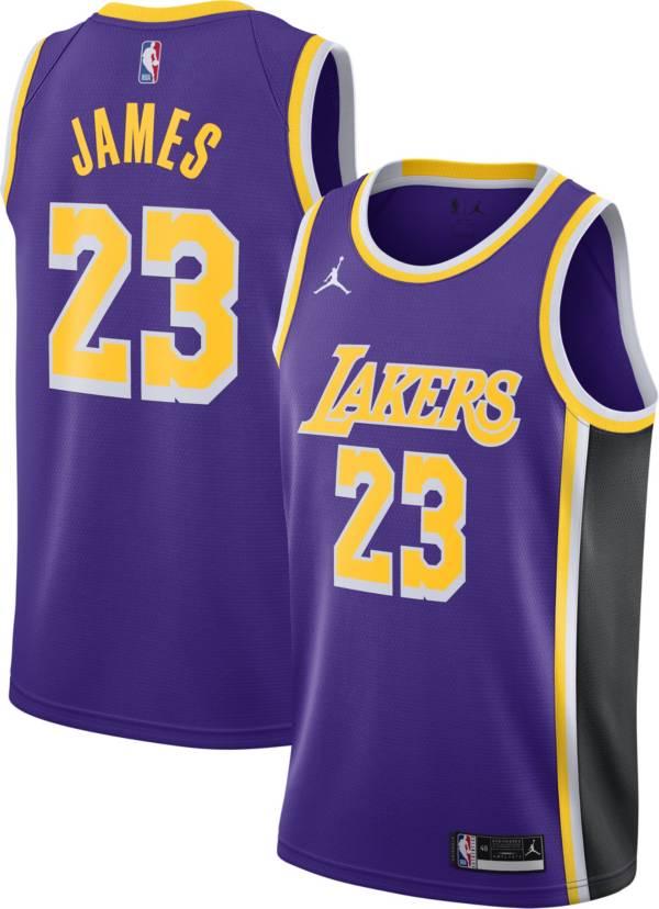 Jordan Men's Los Angeles Lakers LeBron James #23 Purple 2020-21 ...