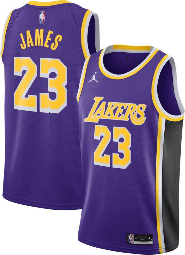 Jordan Men's Los Angeles Lakers LeBron James #23 Purple 2020-21 ... Jordan Men's Los Angeles Lakers LeBron James #23 Purple 2020-21 ...