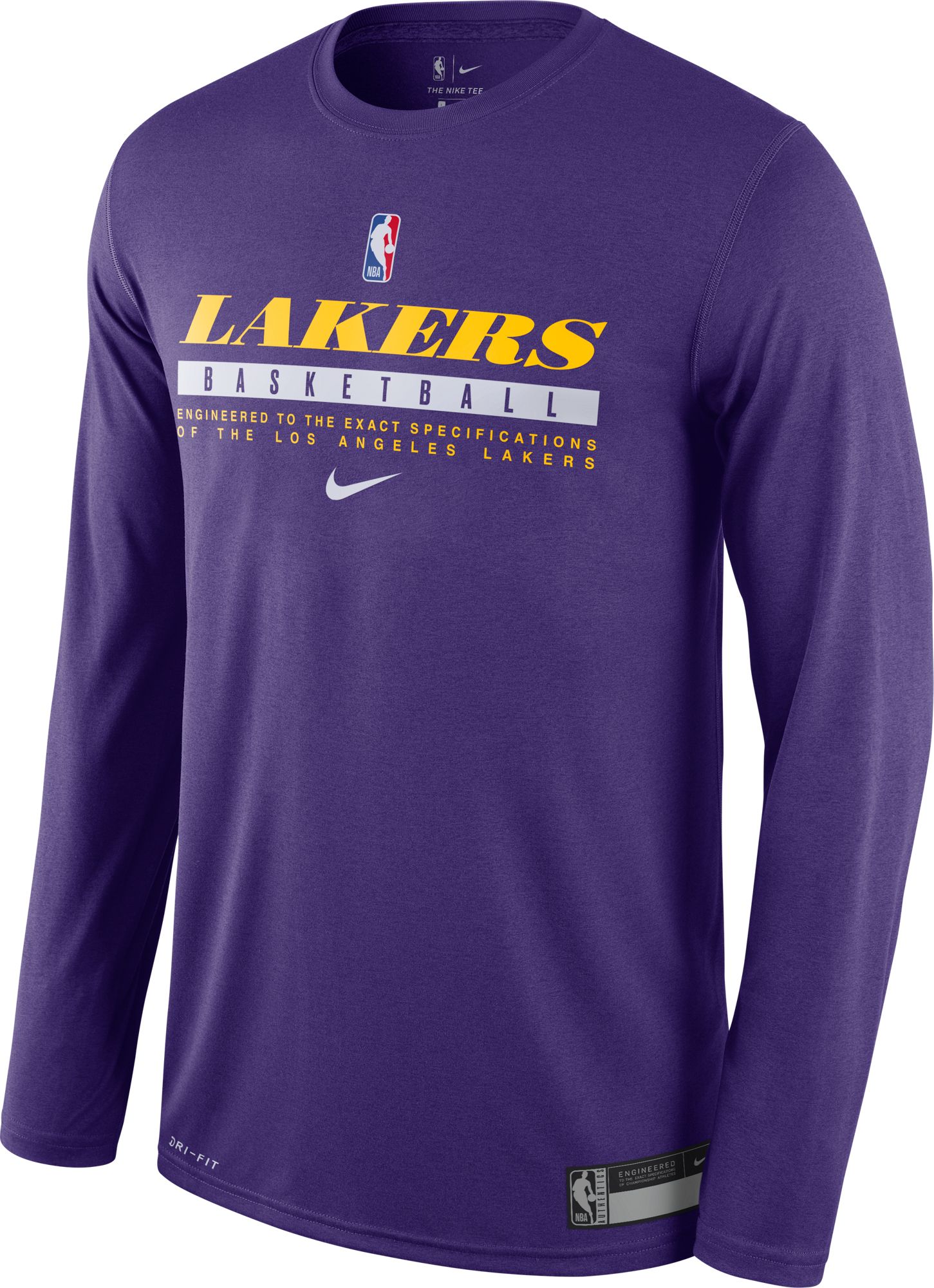 lakers long sleeve dri fit