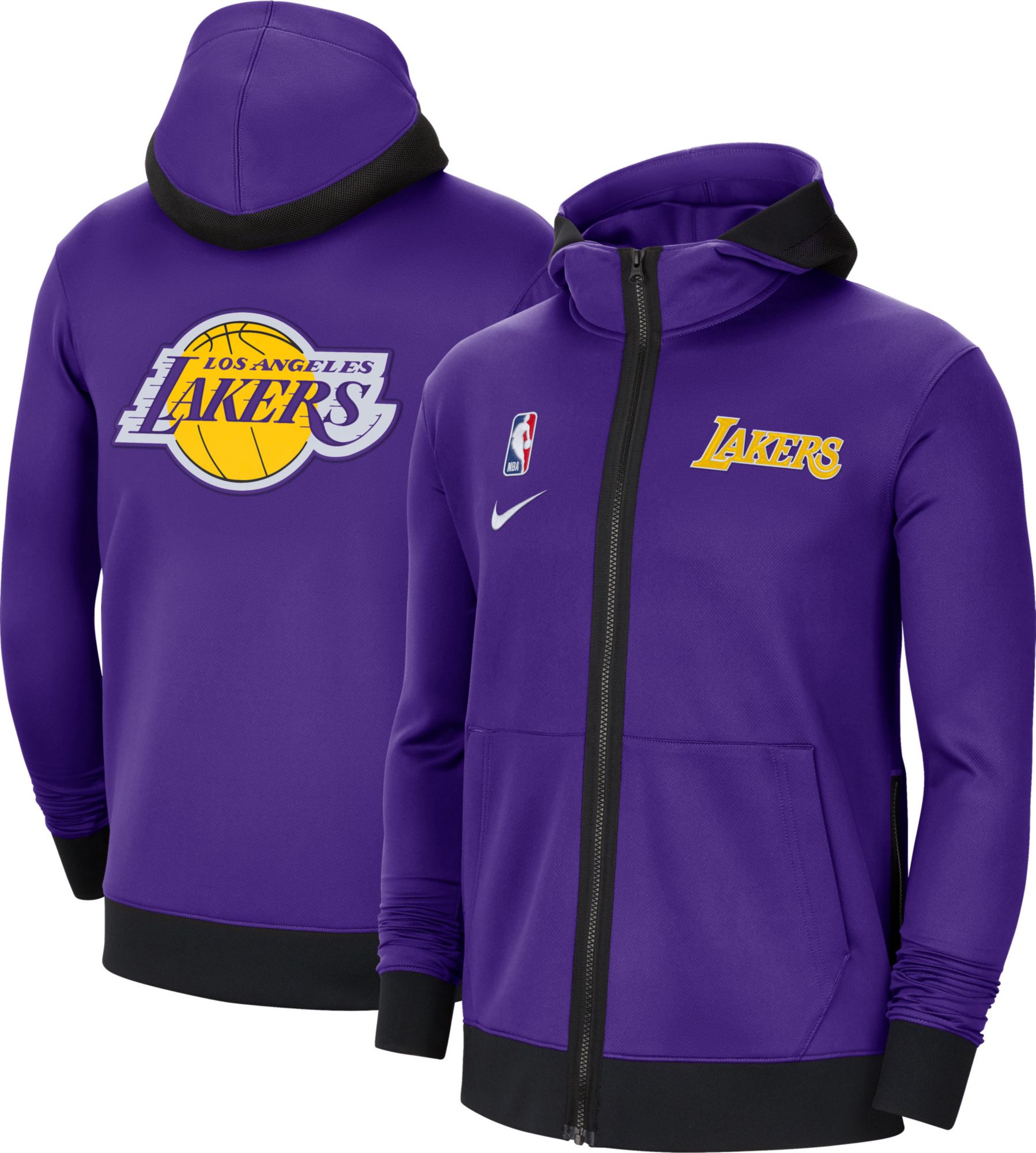 lakers nike warm up hoodie