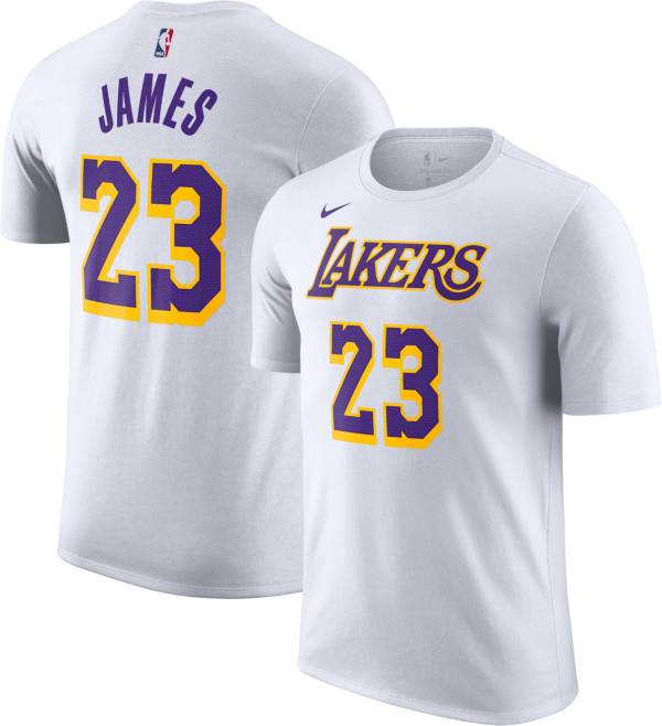 Nike Men's Los Angeles Lakers LeBron James #23 Dri-FIT White T-Shirt