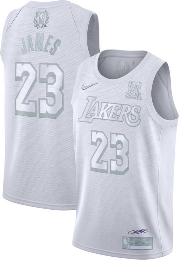 Nike Men's Los Angeles Lakers LeBron James #23 White MVP Dri-FIT ...