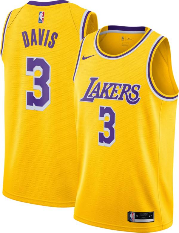 Nike Men's Los Angeles Lakers Anthony Davis #3 Yellow Icon Jersey ... Nike Men's Los Angeles Lakers Anthony Davis #3 Yellow Icon Jersey ...