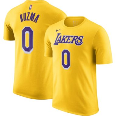 sorry, Nike Men's Los Angeles Lakers Kyle Kuzma #0 Gold Cotton T-Shirt is currently out of stock