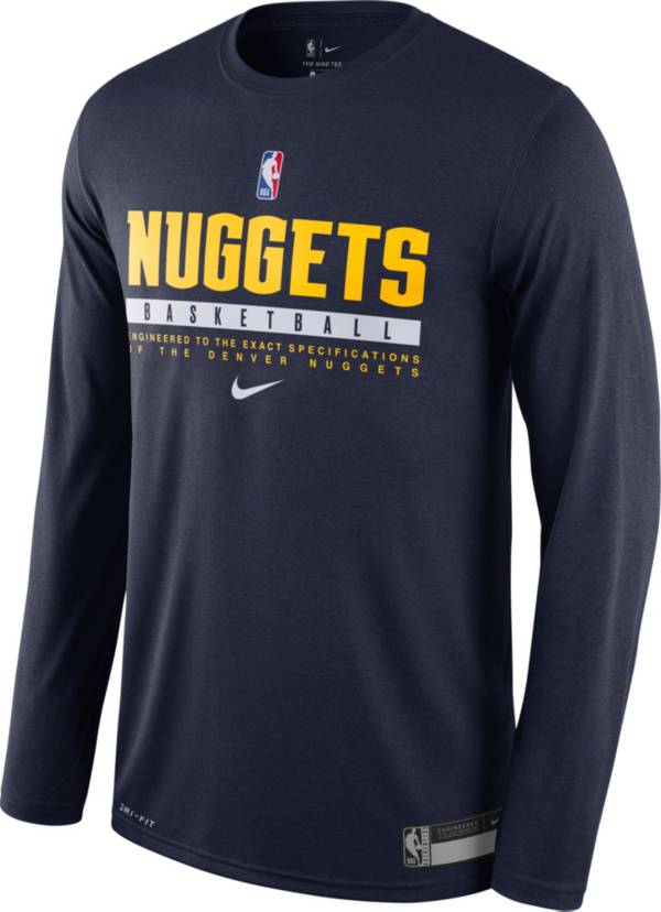 Nike Men's Denver Nuggets Dri-FIT Practice Long Sleeve Shirt