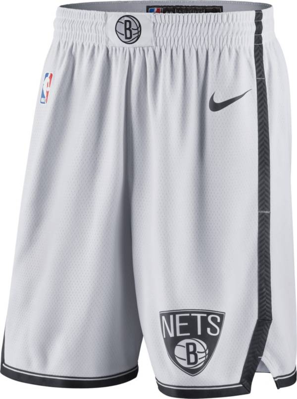 Nike Men S Brooklyn Nets White Dri Fit Swingman Shorts Dick S Sporting Goods