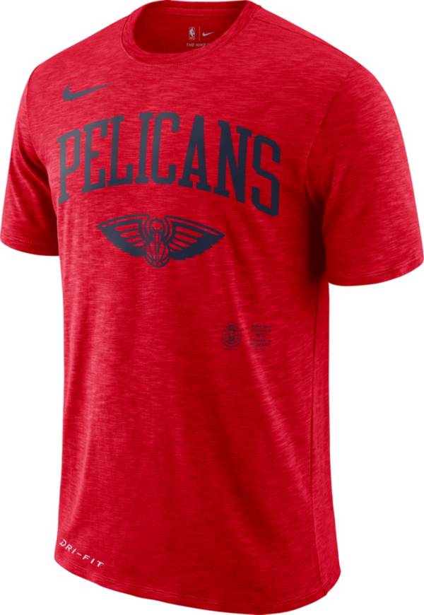 Nike Men's New Orleans Pelicans Dri-FIT Arch Wordmark Slub T-Shirt