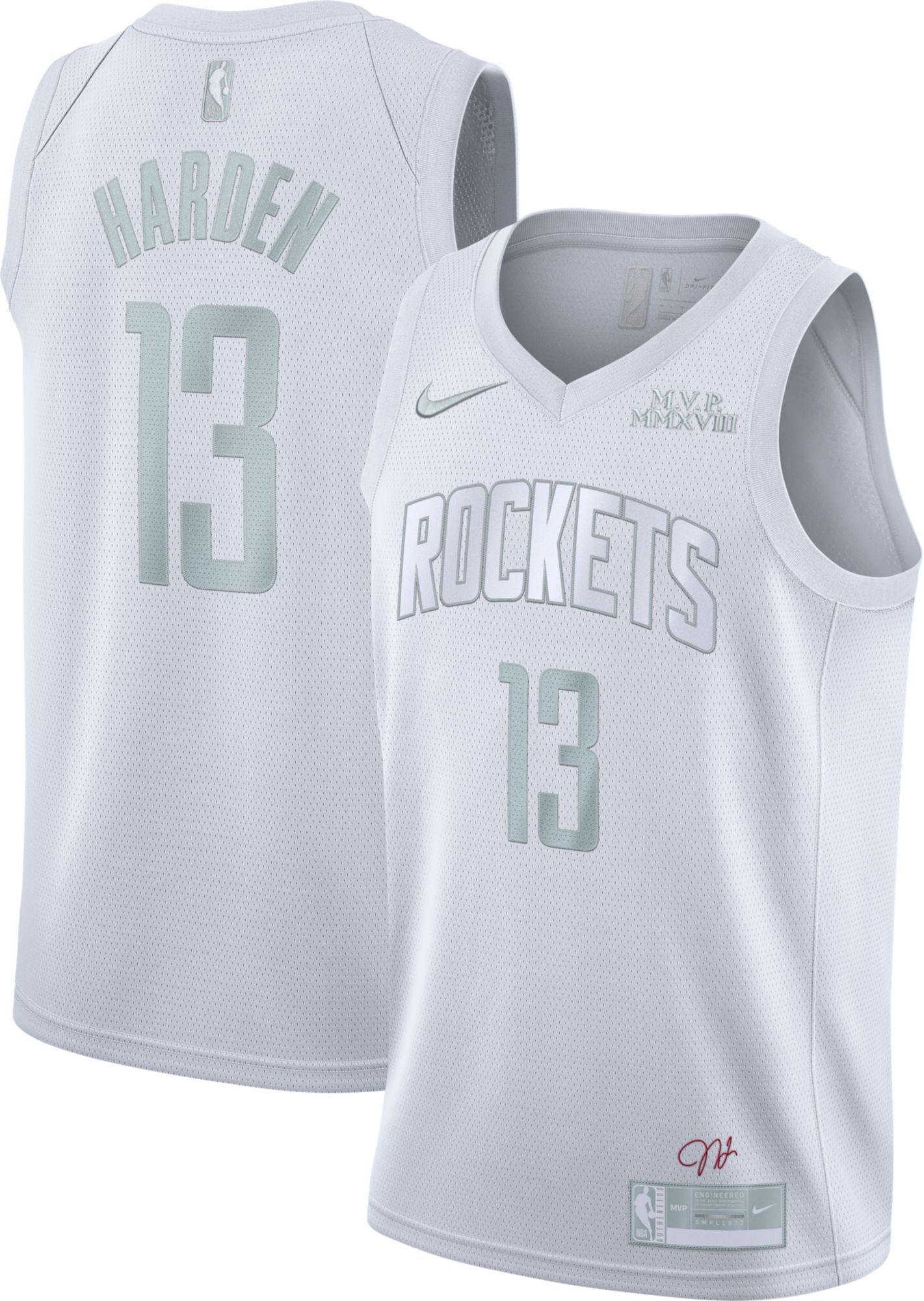 rockets white jersey