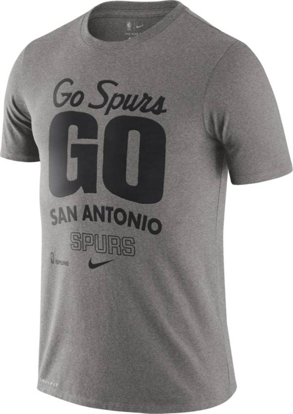 Nike Men's San Antonio Spurs Grey Dri-FIT Mantra T-Shirt