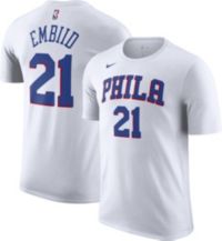 Nike Men's Philadelphia 76ers Joel Embiid #21 Blue T-Shirt, Large