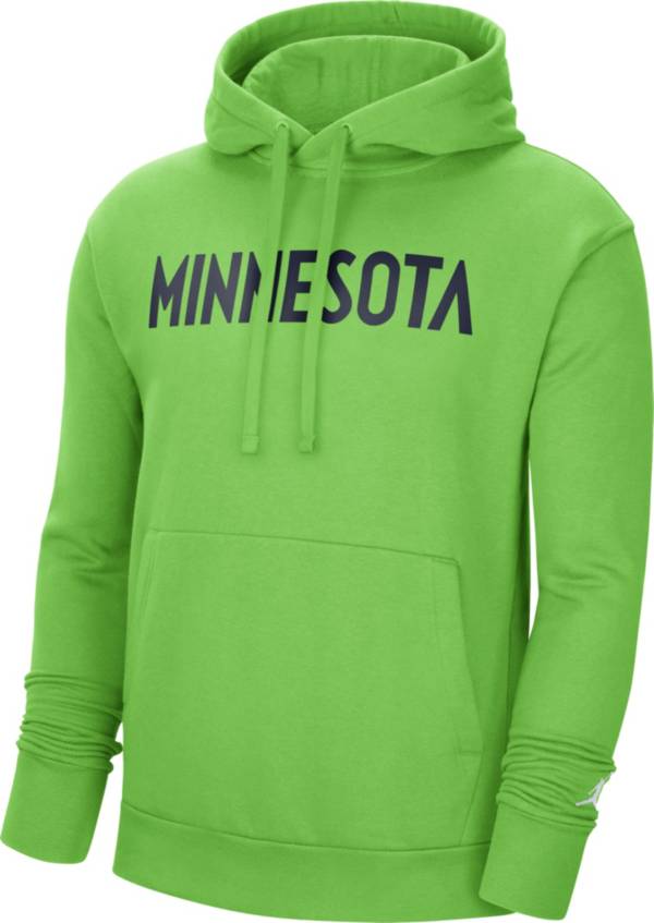 Jordan Men's Minnesota Timberwolves Green Statement Pullover Hoodie product image
