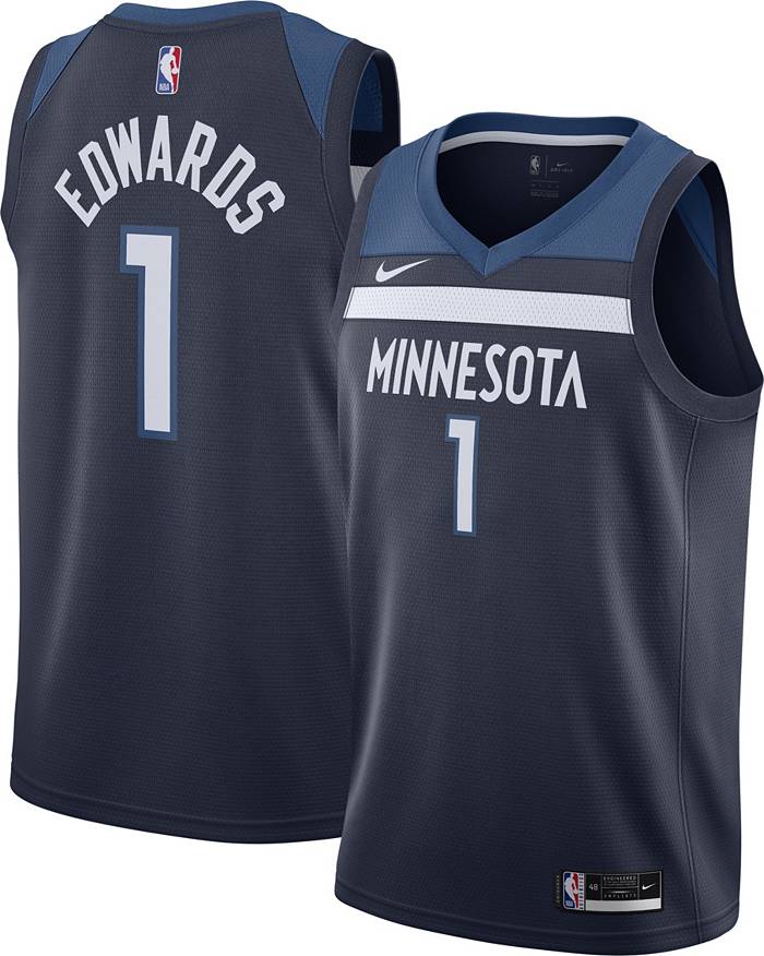 Anthony Edwards Minnesota Timberwolves 10.5 inch x 13 inch #5 Navy Blue Jersey Sublimated Plaque
