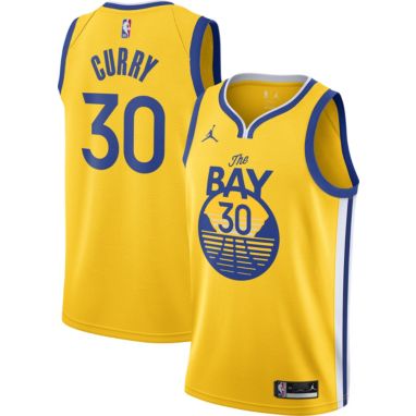 sorry, Jordan Men's Golden State Warriors Steph Curry #30 Gold 2020-21 Dri-FIT Statement Swingman Jersey is currently out of stock