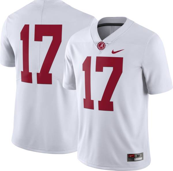 Nike Men's Alabama Crimson Tide #17 White Dri-FIT Limited Football Jersey