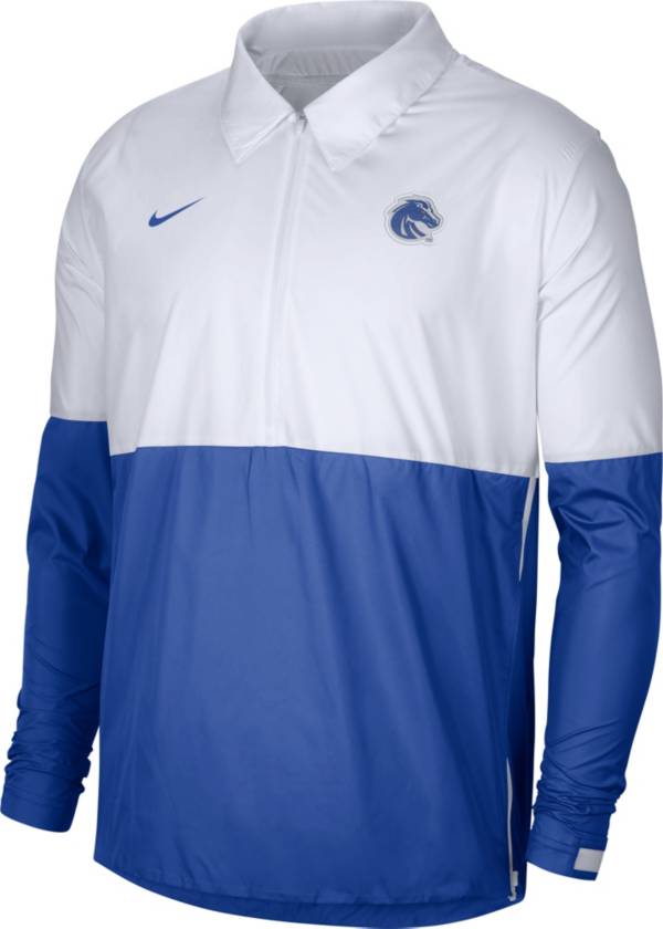 Nike Men's Boise State Broncos White/Blue Lightweight Football Coach's Jacket