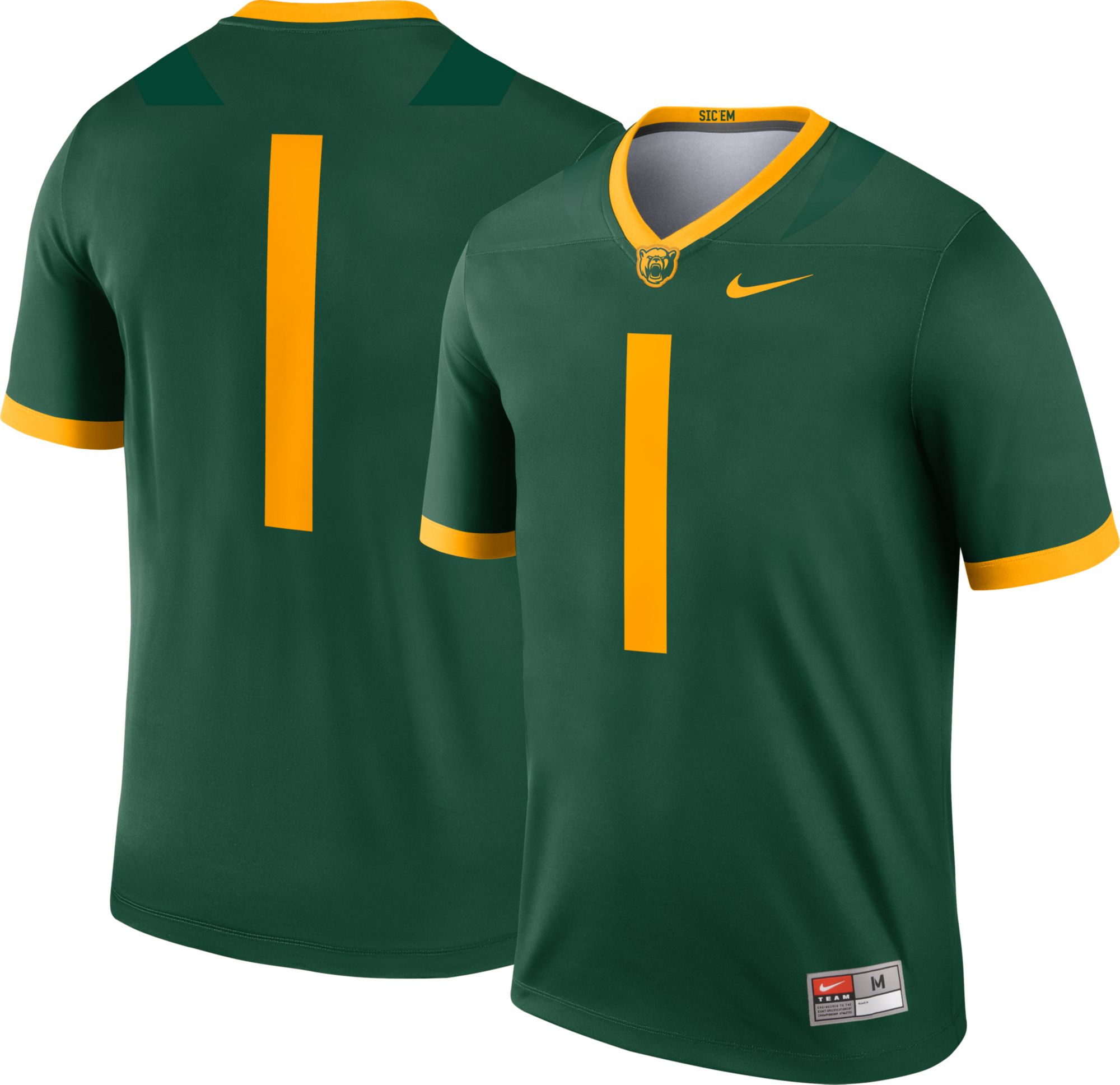 Nike Men's Baylor Bears #1 Green Dri 