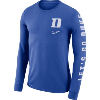 sorry, Nike Men's Duke Blue Devils Duke Blue ‘Let's Go Duke' Mantra Long Sleeve T-Shirt is currently out of stock