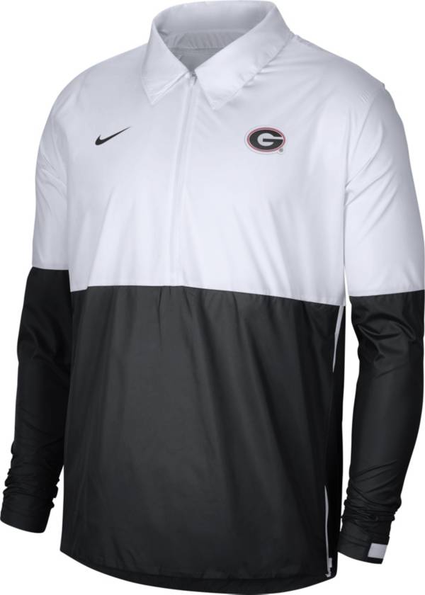 Nike Men's Georgia Bulldogs White/Black Lightweight Football Coach's Jacket