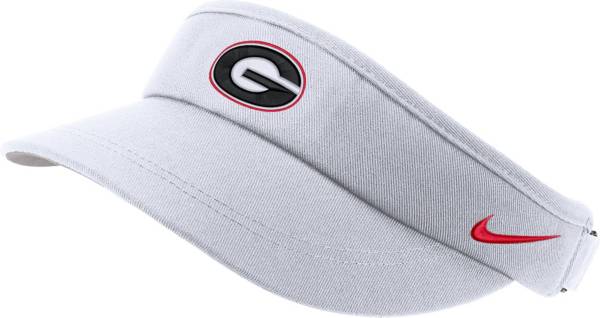 Nike Men's Georgia Bulldogs Aero Football Sideline White Visor