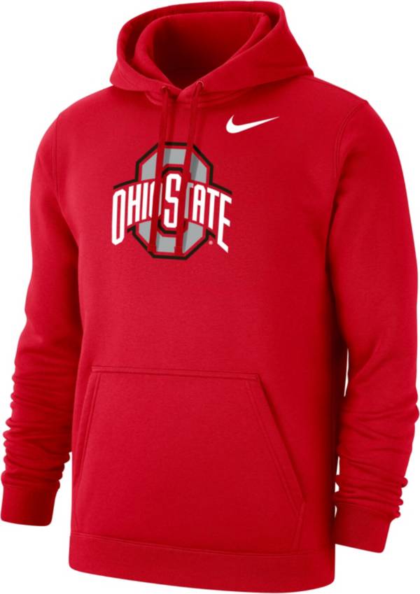 Nike Men's Ohio State Buckeyes Scarlet Club Pullover Hoodie