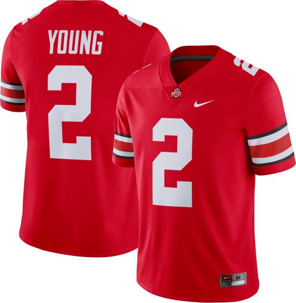 Nike Men's Chase Young Ohio State Buckeyes #2 Scarlet Dri-FIT Game Football Jersey product image