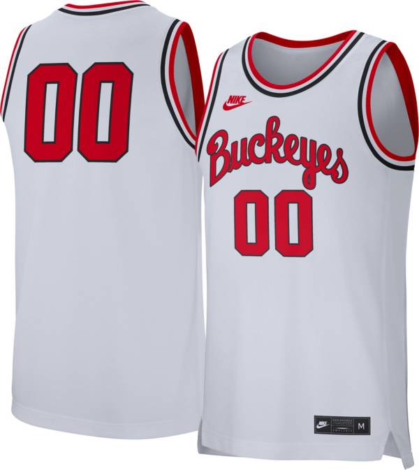 Nike Men's Ohio State Buckeyes #00 Retro Replica Basketball White Jersey product image