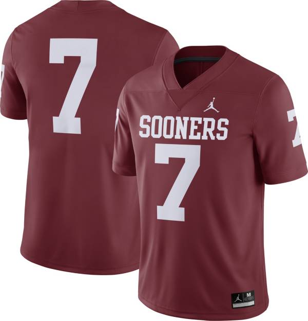 Jordan Men's Oklahoma Sooners #7 Crimson Dri-FIT Game Football Jersey product image