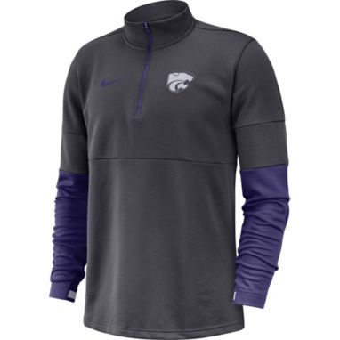 sorry, Nike Men's Kansas State Wildcats Grey Football Sideline Therma-FIT Half-Zip Pullover Shirt is currently out of stock