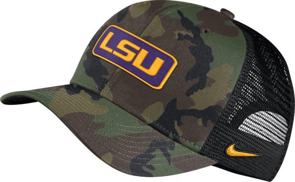 Nike Men's LSU Tigers Green Camo Classic99 Trucker Hat