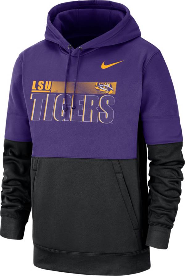 Nike Men s LSU Tigers Purple Therma FIT Sideline Fleece 