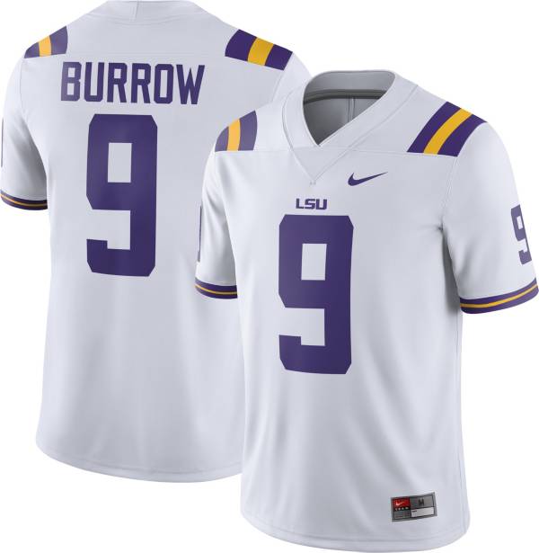 Joe Burrow LSU Tigers No9 Burreaux Game Jersey - White