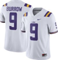 Nike Bengals x LSU Tigers 9 Joe Burrow White Black 2022 Super Bowl LVI  Split Limited Men Jersey