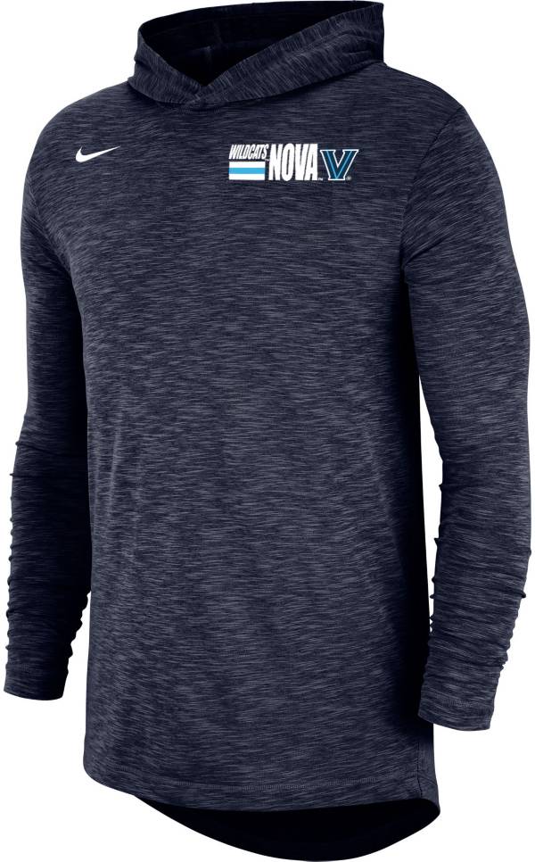Nike Men's Villanova Wildcats Navy Dri-FIT Slub Long Sleeve Hooded T-Shirt