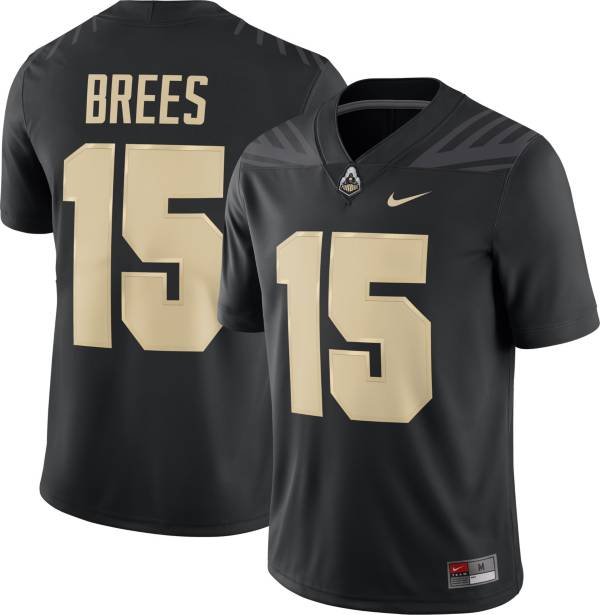 زيت باراشوت الذهبي Nike Men's Drew Brees Purdue Boilermakers #15 Dri-FIT Game Football Black  Jersey زيت باراشوت الذهبي