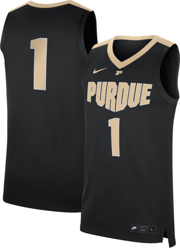 Nike Men's Purdue Boilermakers #1 Replica Basketball Black Jersey