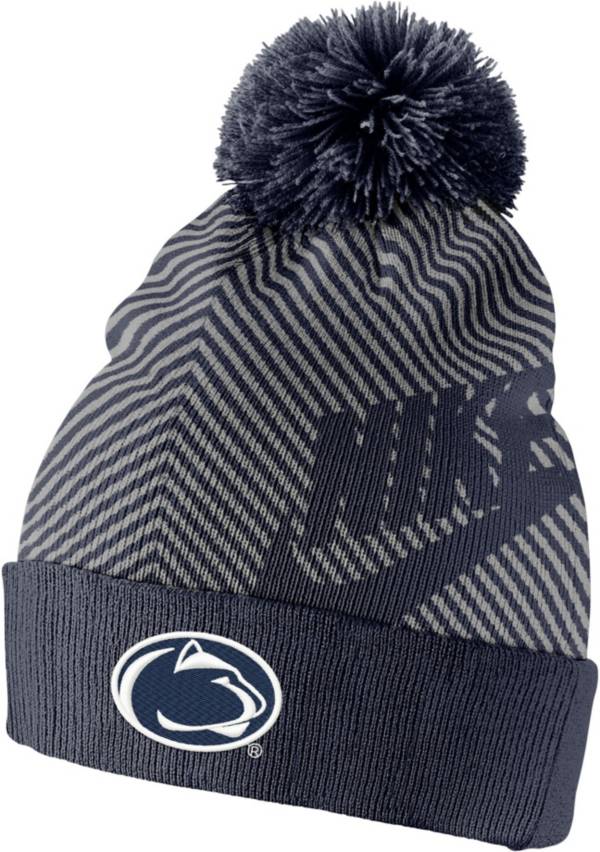 Nike Men's Penn State Nittany Lions Blue Futura Knit Pom Beanie