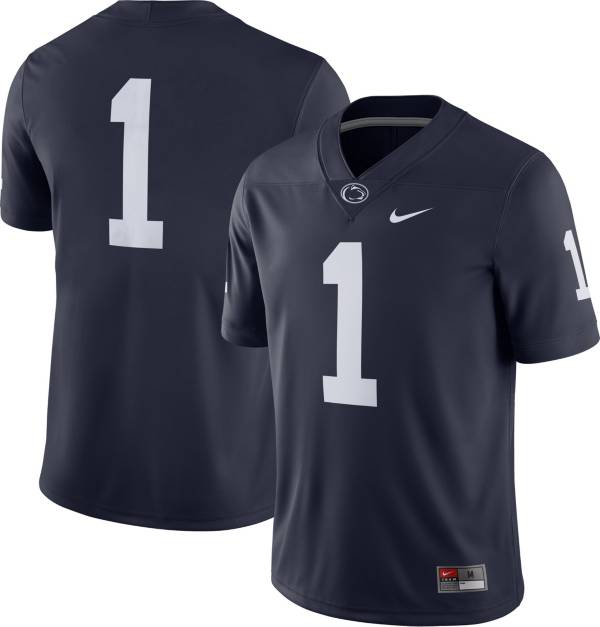 Nike Men's Penn State Nittany Lions #1 Dri-FIT Game Football Jersey, XXL, Navy