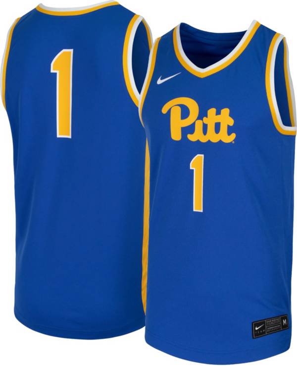 Nike Men's Pitt Panthers #1 Blue Replica Basketball Jersey product image