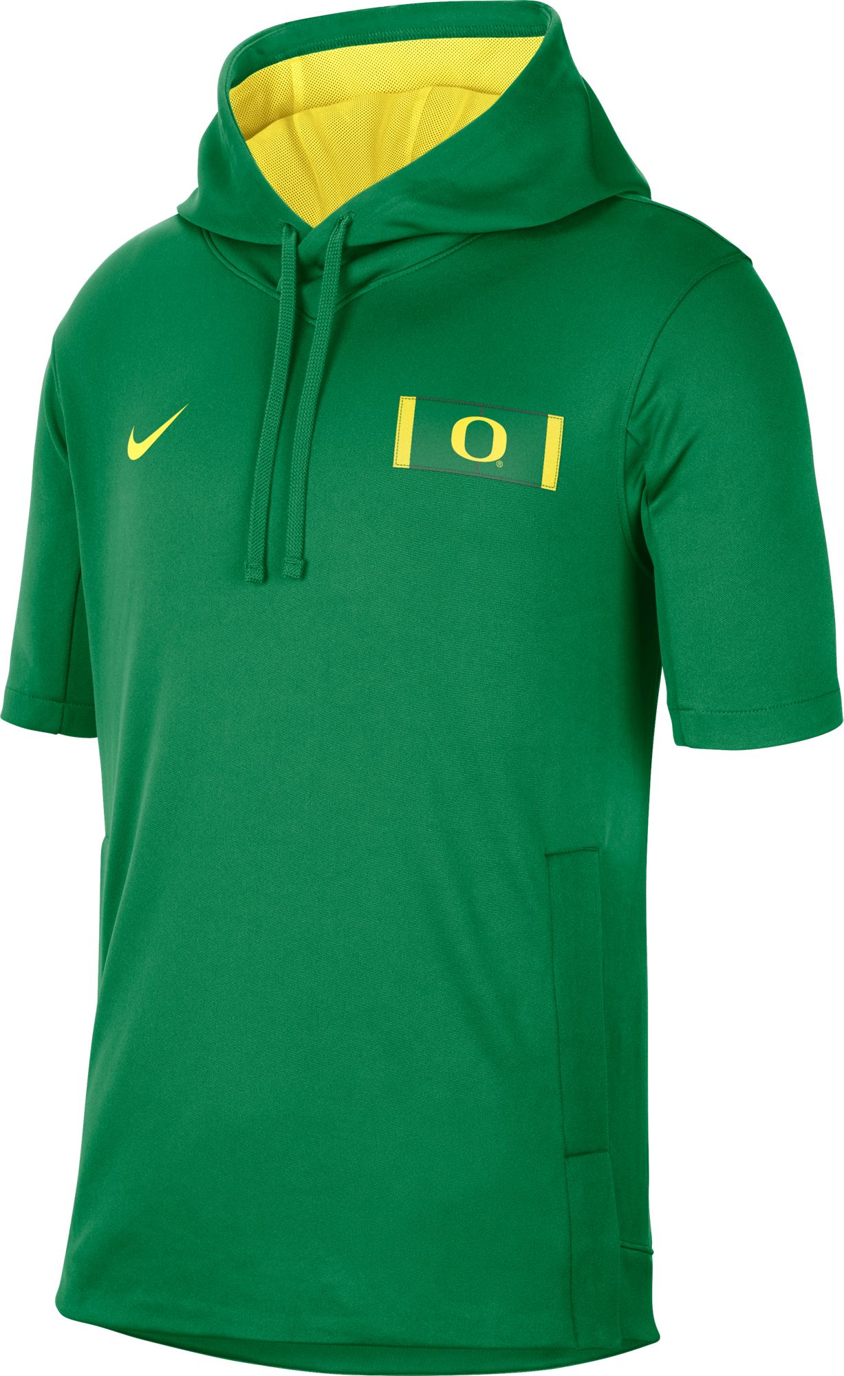 green short sleeve hoodie