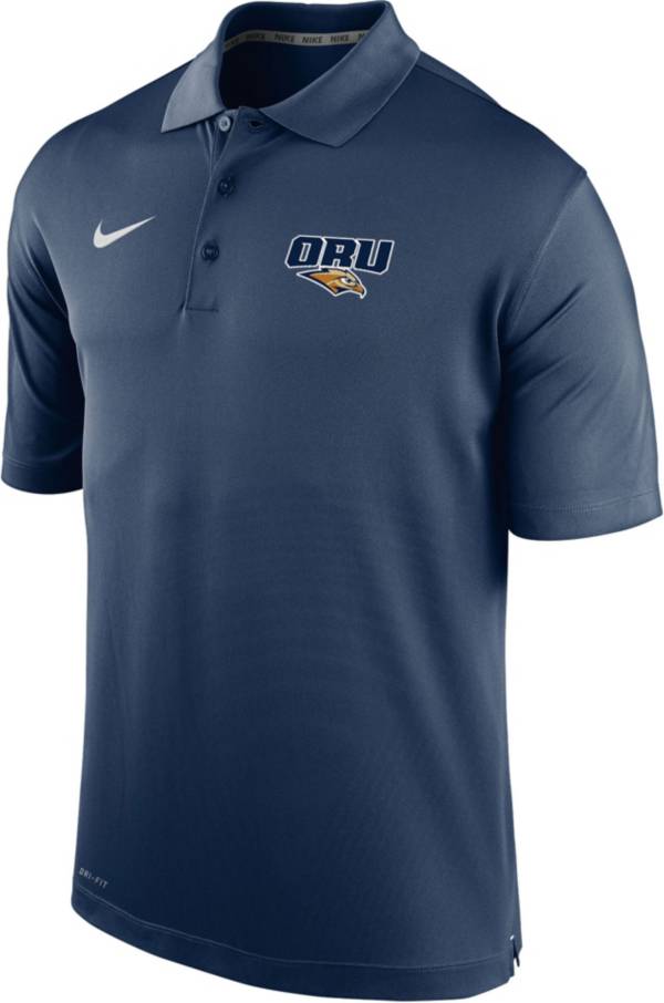 Nike Men's Oral Roberts Golden Eagles Navy Blue Varsity Polo