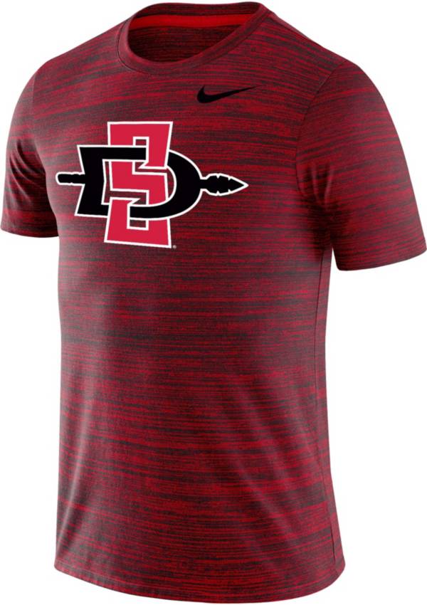 Nike Men's San Diego State Aztecs Scarlet Velocity Performance T-Shirt